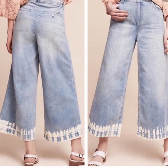 Crop Wide Leg Jeans Size 